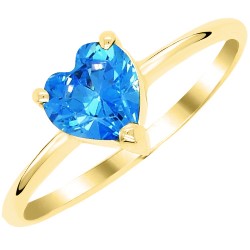 Χρυσό δαχτυλίδι καρδιά Κ14 με ζιργκόν